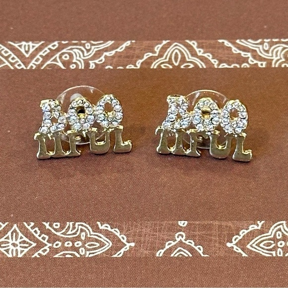 BaubleBar BOO-TIFUL Sparkly Stud Halloween Earrings - Picture 2 of 6